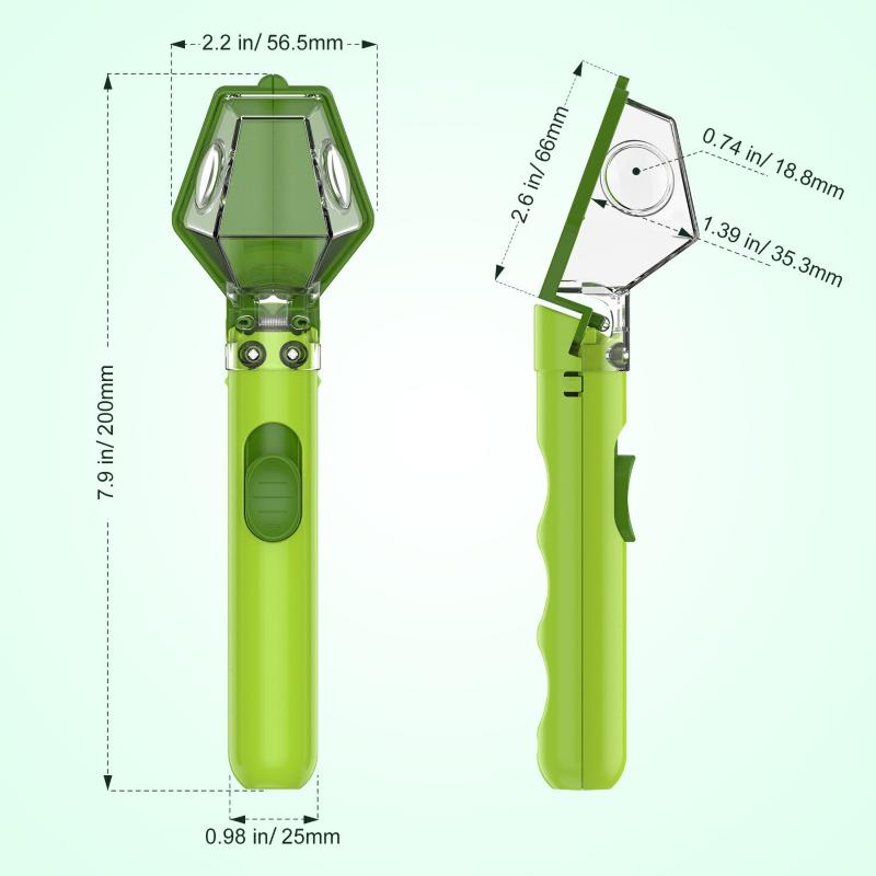 Kids Outdoor Exercise Equipment - กล่องดูแมลงพร้อมแว่นขยายสำหรับเด็ก ของเล่นดักจับแมลงเพื่อการศึกษา แว่นขยาย 2 เท่า ของเล่นสังเกตแมลงกลางแจ้งในสวนหลังบ้าน