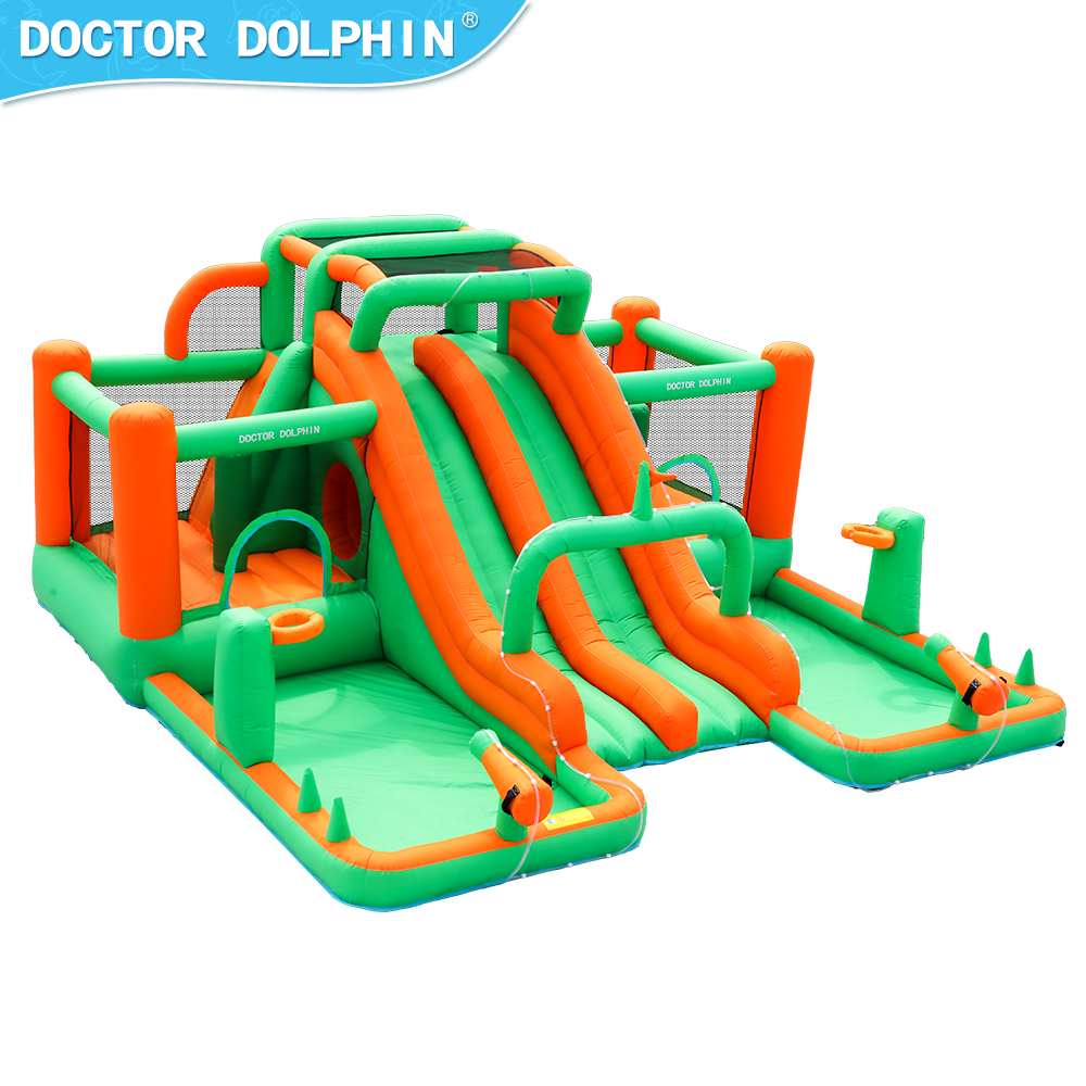 Kids Outdoor Jumping Castle - ปาร์ตี้คุณภาพสูงกลางแจ้งเกรดสีเขียวเด็ก Carnival Bounce House Inflatable กระโดดปราสาท