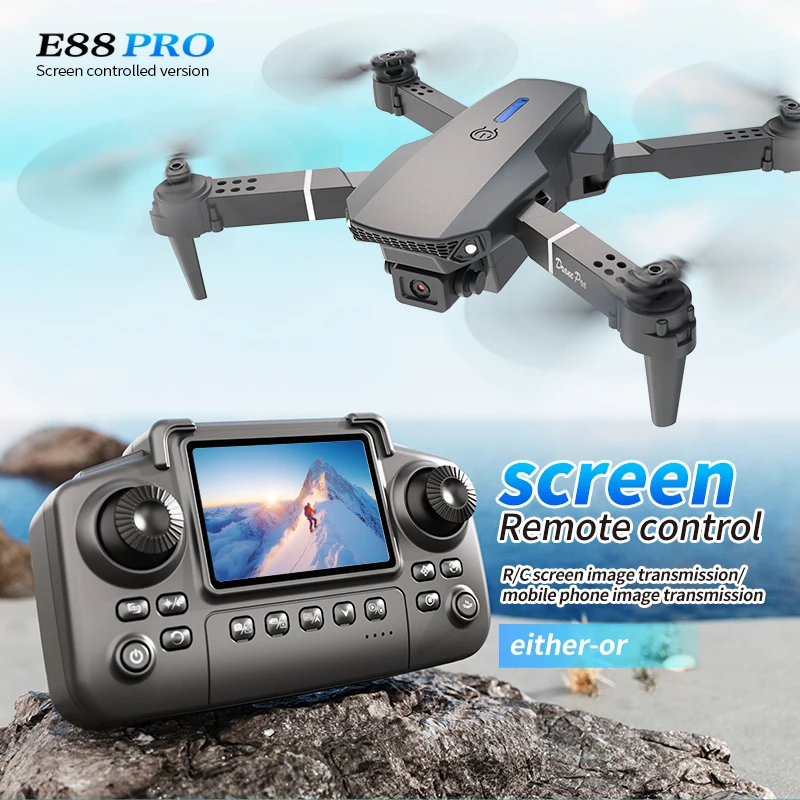 Kids Outdoor Play Equipment - Professional E88 PRO Drone หน้าจอ 8K