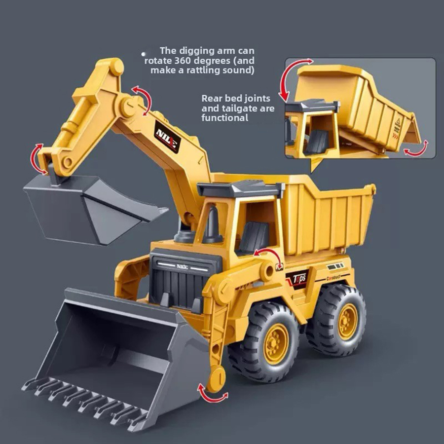 Kids Outdoor Digger - รถขุดจำลอง 1 ชิ้น ของเล่นรถบรรทุก รถวิศวกรรม ของเล่นเสริมพัฒนาการเด็กเล็ก