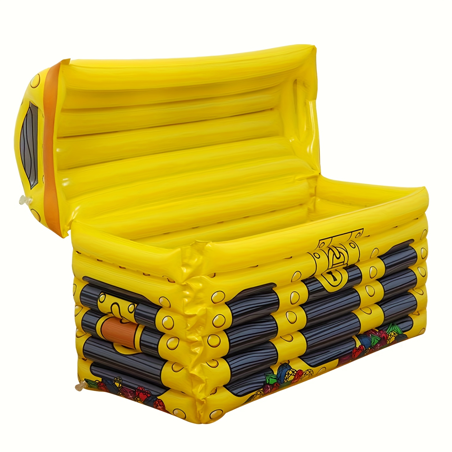 Kids Outdoor Play Equipment - กล่องเก็บของเล่นและบาร์น้ำแข็งเป่าลมอเนกประสงค์ กล่องเก็บความเย็นแบบพกพา ใช้ได้สองแบบ สำหรับงานปาร์ตี้ที่บ้าน ปิกนิกกลางแจ้ง และจัดเก็บของเล่นเด็ก