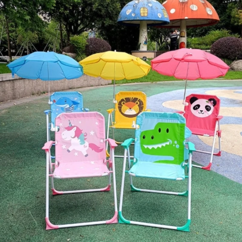 Kids Outdoor Seating - การถ่ายภาพเด็ก ม่านบังแดดแบบพกพา เก้าอี้ชายหาด เด็กกลางแจ้ง เก้าอี้ริมทะเลเรียบง่าย เก้าอี้พับ