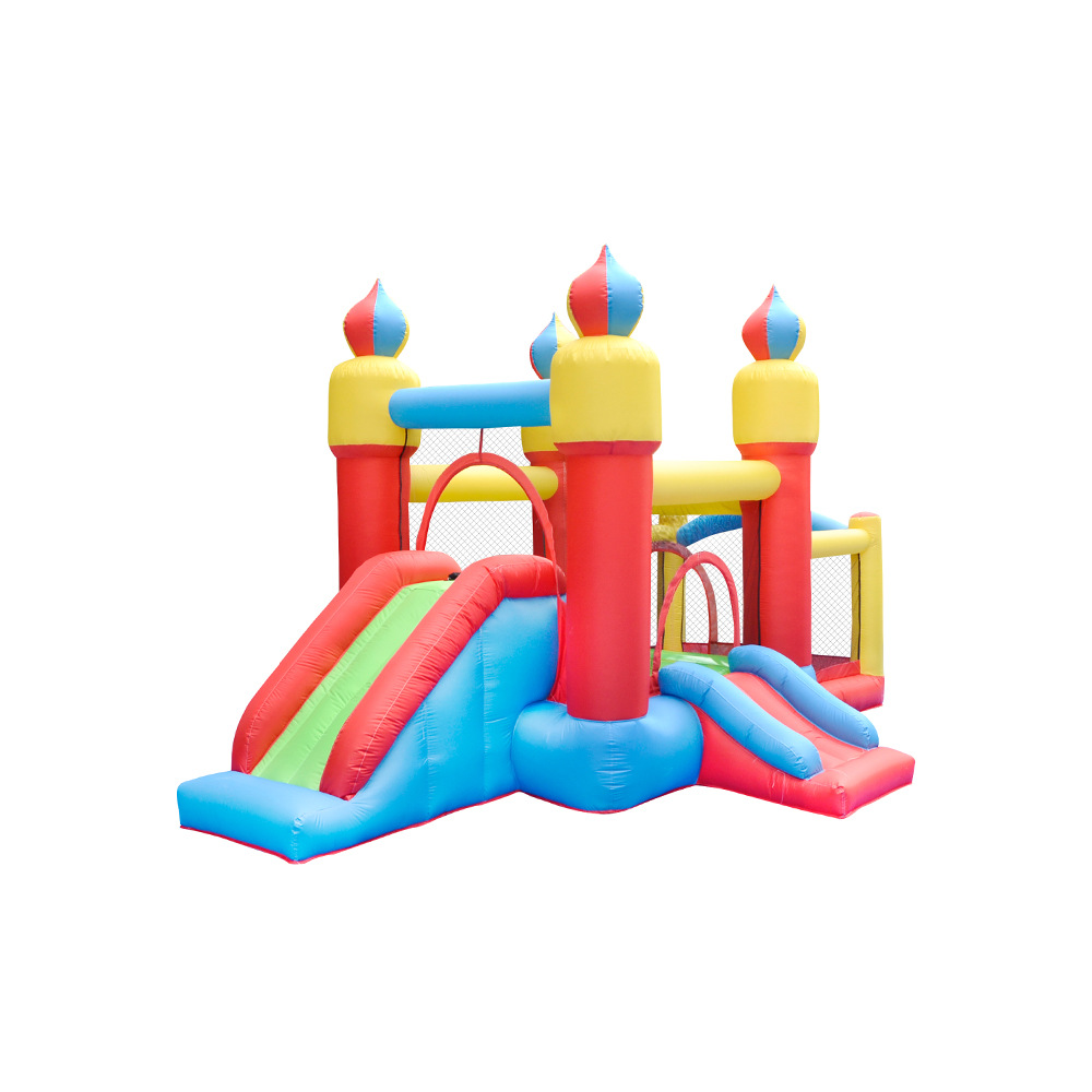Kids Outdoor Jumping Castle - บ้านลมเด็กพร้อมสไลเดอร์ ผ้า Oxford แทรมโพลีนกระโดดเล่นในร่มและกลางแจ้ง