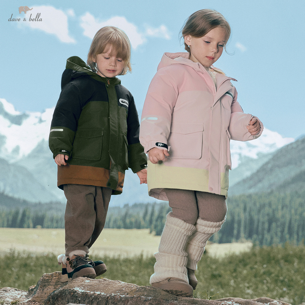 Kids Outdoor Jacket - เดฟ เบลล่าเสื้อแจ็คเก็ตเด็กฤดูหนาวเด็กชายหญิงเสื้อโค้ทขนหนานุ่มสำหรับเด็กทารกเสื้อแจ็คเก็ตสำหรับเล่นกีฬากลางแจ้งเสื้อผ้าเด็กมีฮู้ด DB4254871