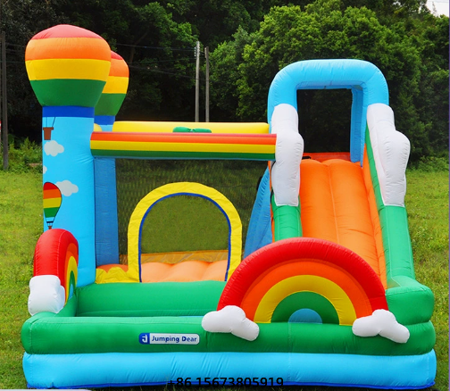 Kids Outdoor Jumping Castle - บ้านลมเด็กพร้อมสไลเดอร์และพื้นที่กระโดด สำหรับใช้ในบ้าน บ้านเด้งดึ๋ง สนามเด็กเล่นในร่มและกลางแจ้ง