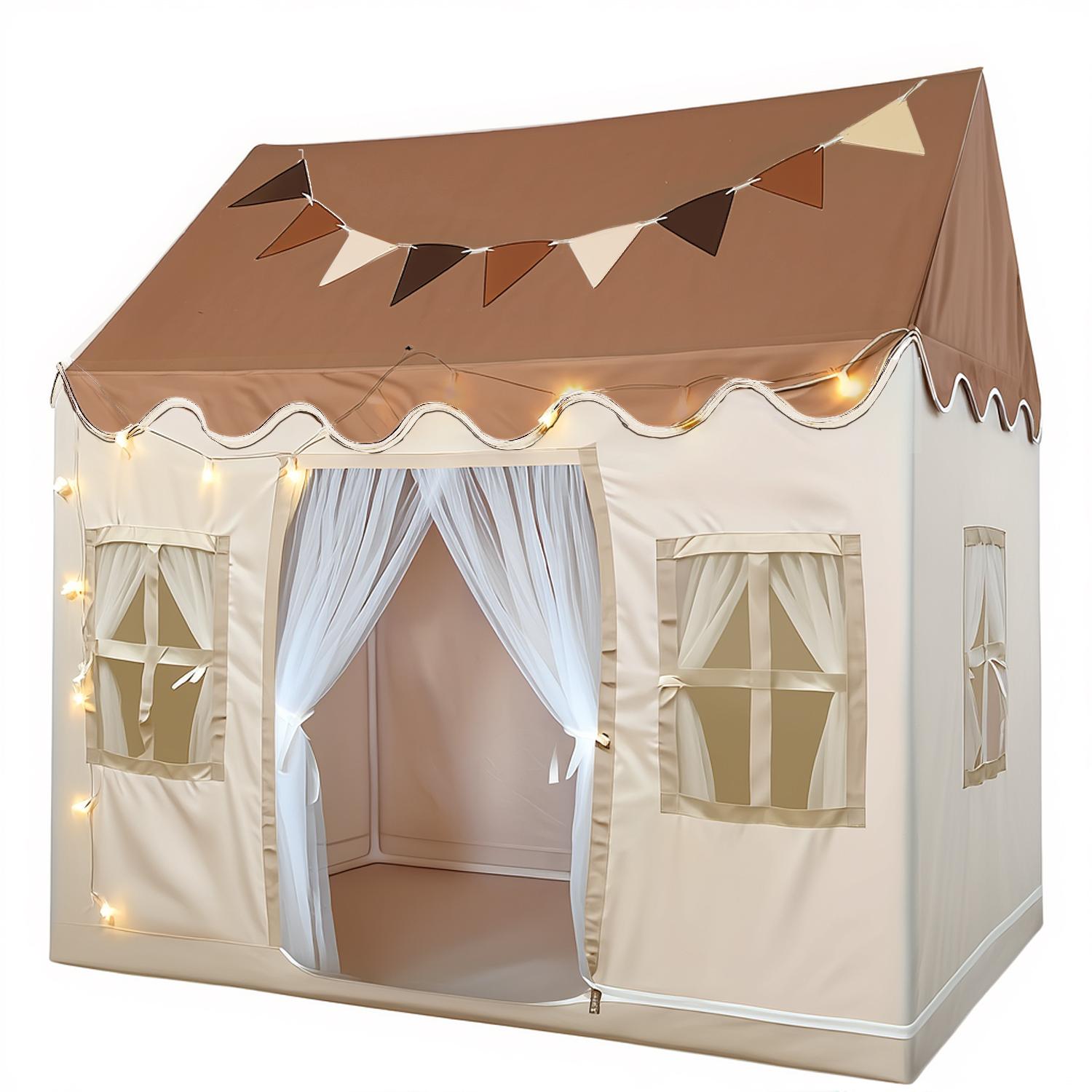 Kids Outdoor Wendy House - เต็นท์เด็กเล็กสำหรับเด็กผู้หญิง เต็นท์เล่นพร้อมห่วงเล่น บ้านเด็กเล่น ของขวัญสำหรับเด็ก บ้านเล่นในร่มและกลางแจ้ง ชุดสนามเด็กเล่นแบบพกพา