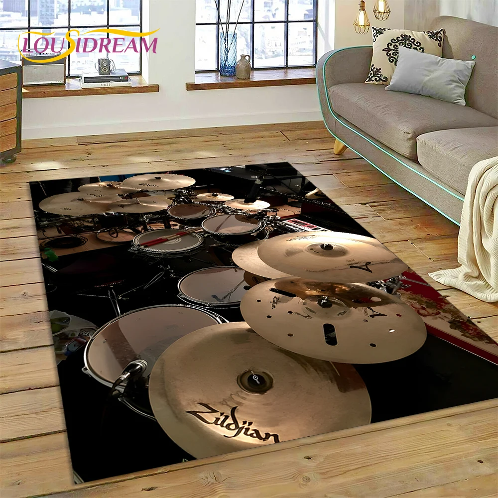 Kids Outdoor Instruments - กลองชุดเครื่องดนตรีกลองชุดพรมพรมสําหรับห้องนั่งเล่นห้องนอนโซฟาพรมเช็ดเท้าตกแต่ง, เด็กพรมพรมกันลื่น