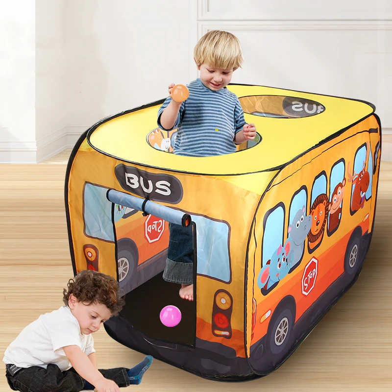 Kids Outdoor Wendy House - เต็นท์เด็ก Pop Up เล่นเต็นท์ของเล่นกลางแจ้งพับ Playhouse Fire