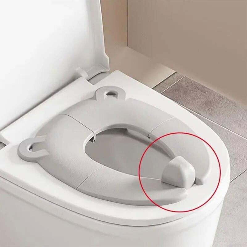 Kids Outdoor Chair - ที่นั่งห้องน้ำแบบพับได้แบบพกพาสำหรับเด็ก ฐานกันลื่น การ์ตูน Travel Potty