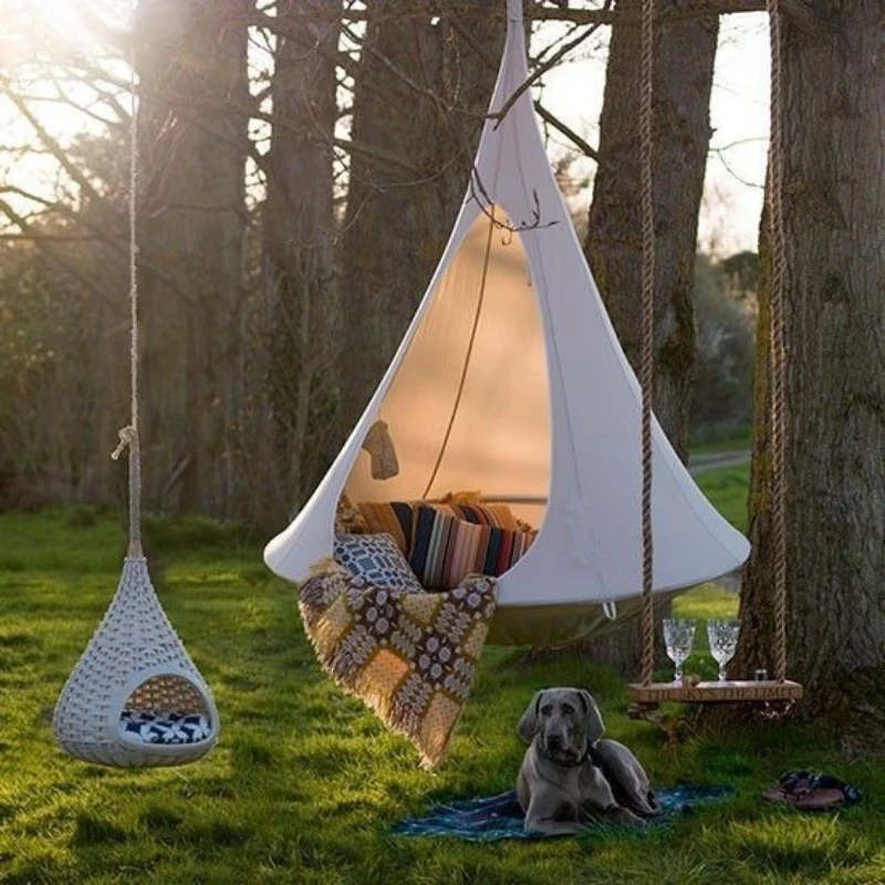 Kids Outdoor Chair - เด็ก Swing สวนกลางแจ้ง Camp Hammock Tree