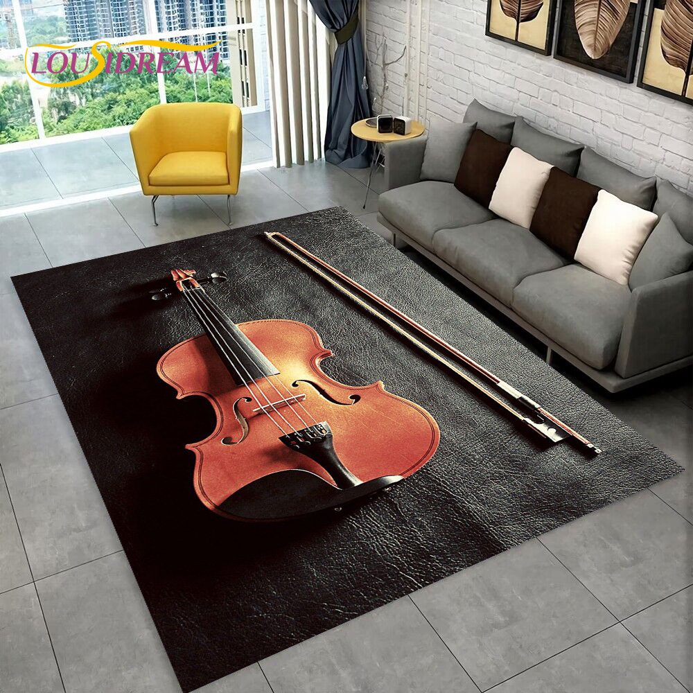 Kids Outdoor Instruments - คลาสสิกไวโอลินเพลงพรมพรมบ้านห้องรับแขกห้องนอนโซฟาพรมเช็ดเท้าตกแต่งห้องครัว,เด็ก Non-Slip