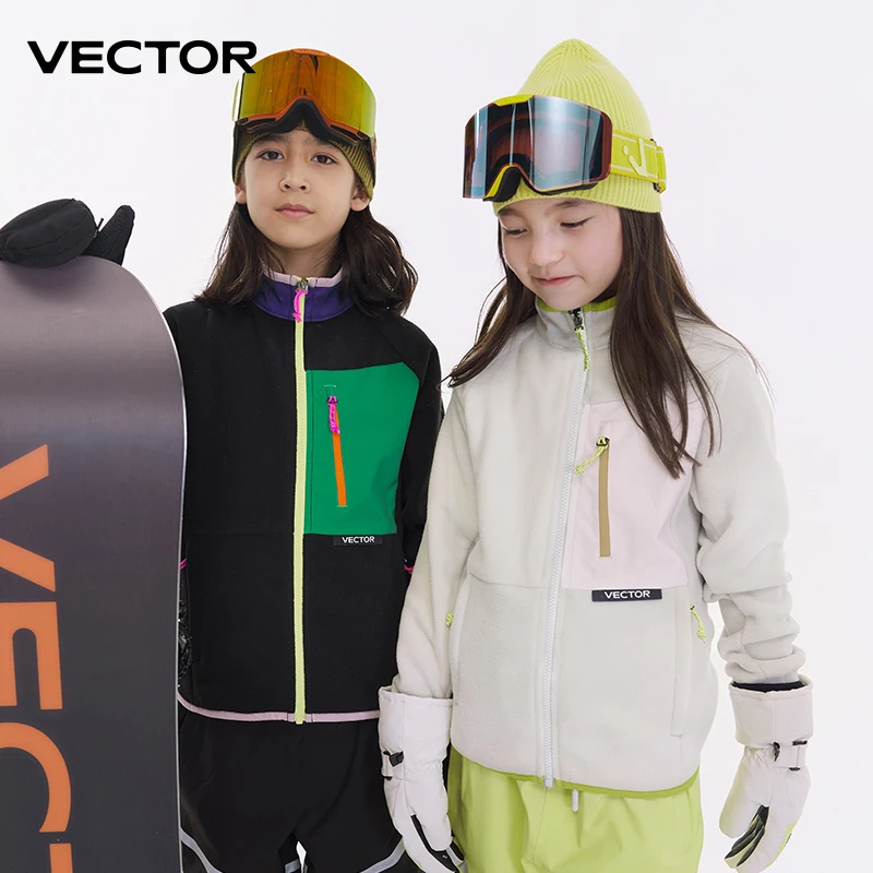 Kids Outdoor Jacket - เสื้อแจ็คเก็ตขนแกะเวกเตอร์สำหรับเด็ก, เสื้อโค้ทให้ความอบอุ่นเสื้อคลุมแขนเสื้อโค้ทสีตัดกัน2023ฤดูใบไม้ร่วงฤดูหนาว