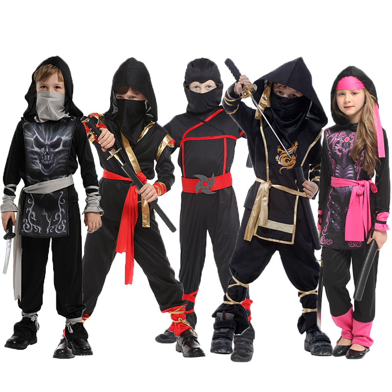 Kids Outdoor Ninja Warrior Course - ญี่ปุ่นโบราณ Samurai ชาย Dragon เครื่องแต่งกายนินจานักรบหญิงคอสเพลย์ Carnival