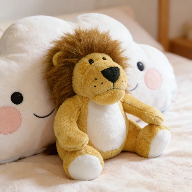 Kids Outdoor Movies - ตุ๊กตาสิงโตน่ารัก JinHua Toys ตุ๊กตาสัตว์ป่าแสนนุ่ม ตุ๊กตามาสคอตราชาแห่งป่า รับทำโลโก้ตามสั่ง