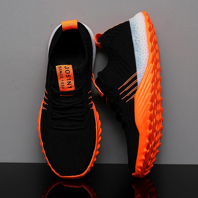 Kids Outdoor Volleyball Shoes - Plusขนาดน้ำหนักเบาAir Mesh Menกีฬารองเท้าผู้หญิงรองเท้าผ้าใบManสีส้มสีดำBreathableรองเท้าผู้ชายกีฬาgym D-436