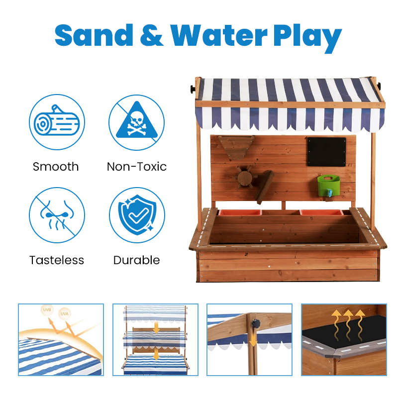 ชุดโต๊ะน้ำไม้กลางแจ้งสำหรับเด็ - Kids Outdoor Mud Table บทวิจารณ์และราคา