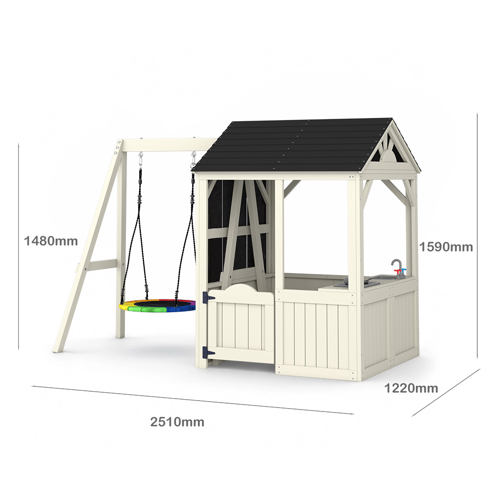 เฟอร์นิเจอร์สำหรับสวน บ้านเด็ก - Kids Outdoor House With Kitchen บทวิจารณ์และราคา