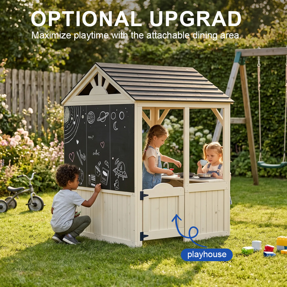 เฟอร์นิเจอร์สำหรับสวน บ้านเด็ก - Kids Outdoor House With Kitchen บทวิจารณ์และราคา