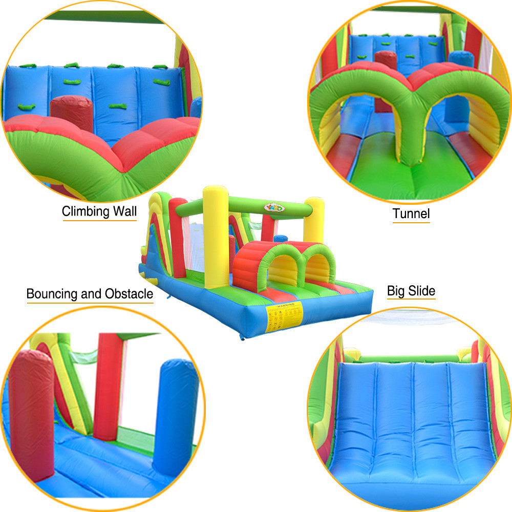 บ้านลมเป่าลมหลากสีสำหรับเด็ก ป - Kids Outdoor Jump House บทวิจารณ์และราคา