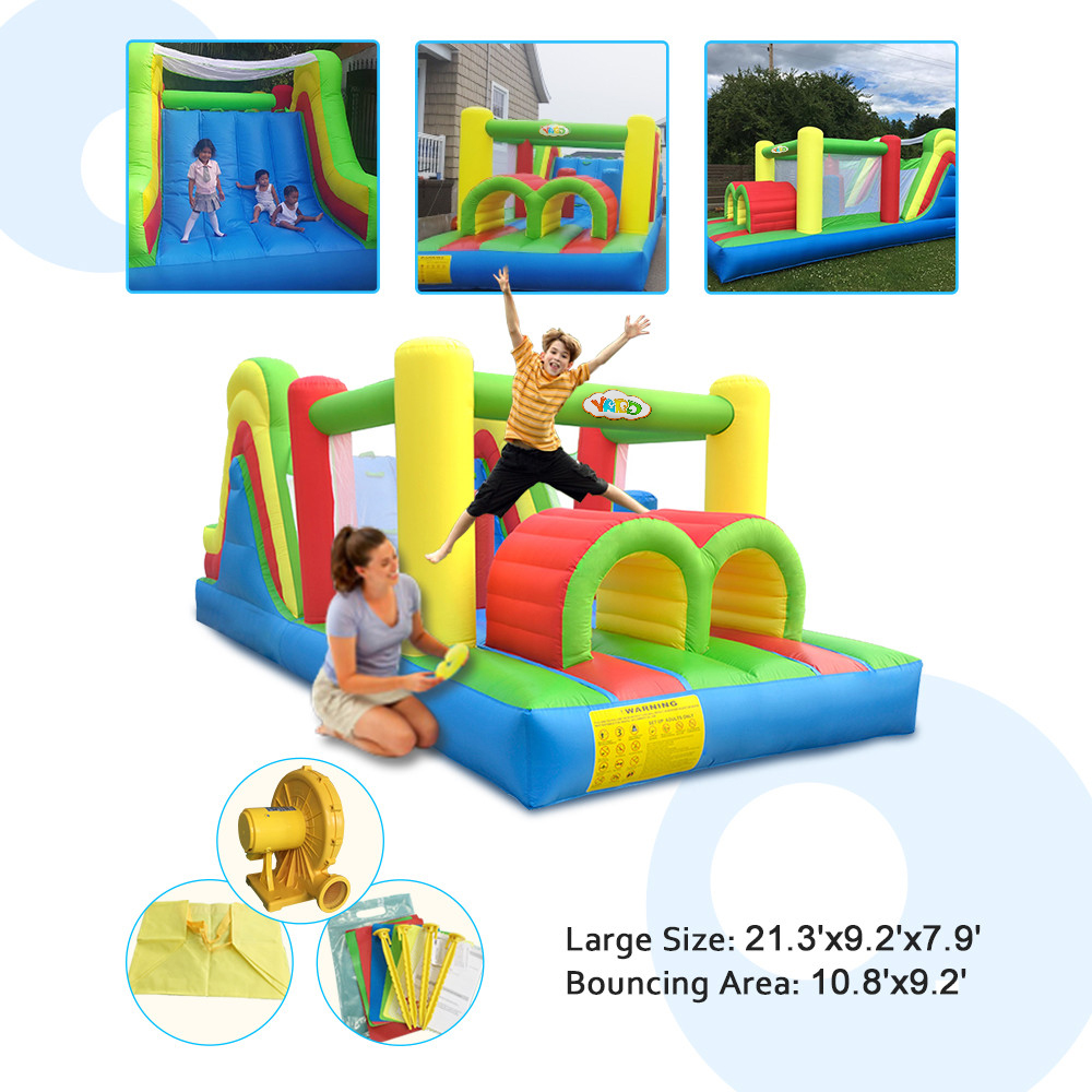 บ้านลมเป่าลมหลากสีสำหรับเด็ก ป - Kids Outdoor Jump House บทวิจารณ์และราคา