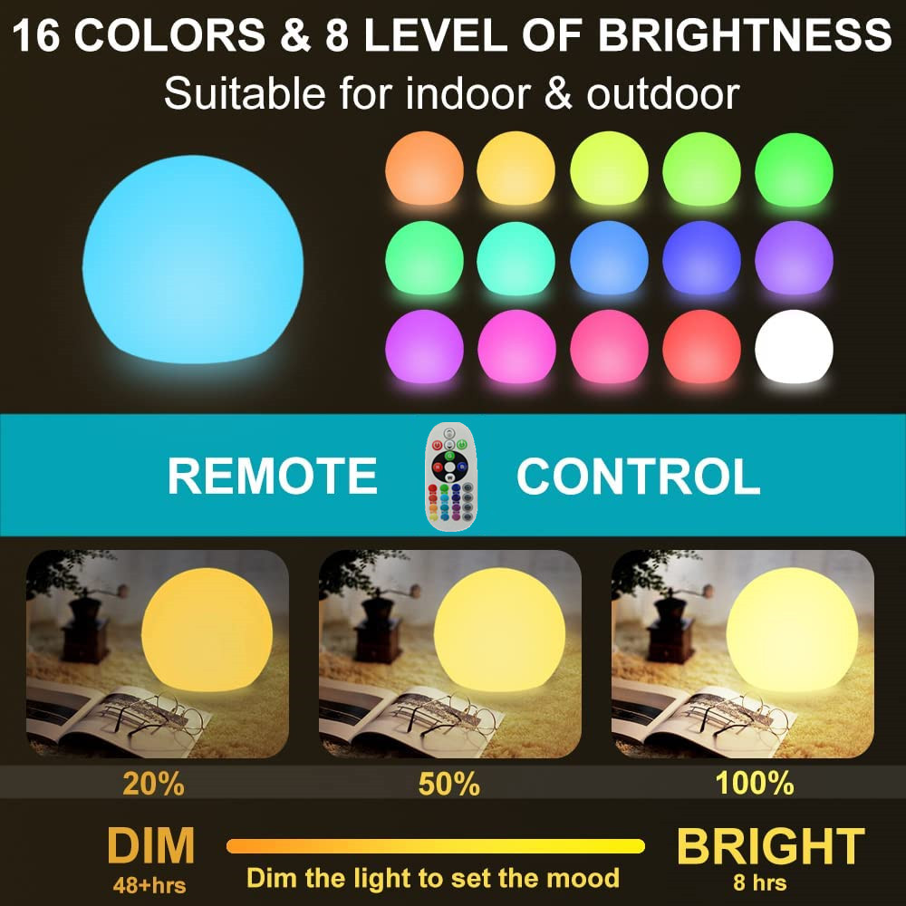 LED เรืองแสง Ball Light สําหรั - Kids Outdoor Yard บทวิจารณ์และราคา