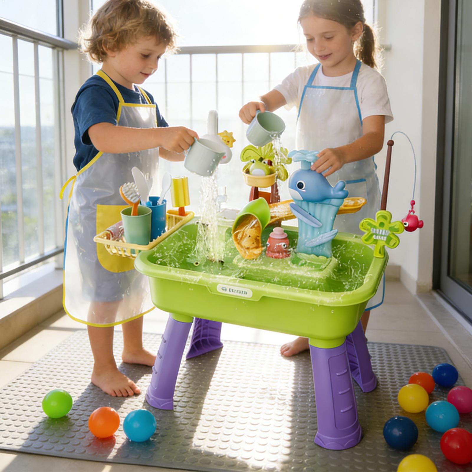 ของเล่นครัวเด็ก ชุดของเล่นน้ำไ - Kids Outdoor Play Table บทวิจารณ์และราคา