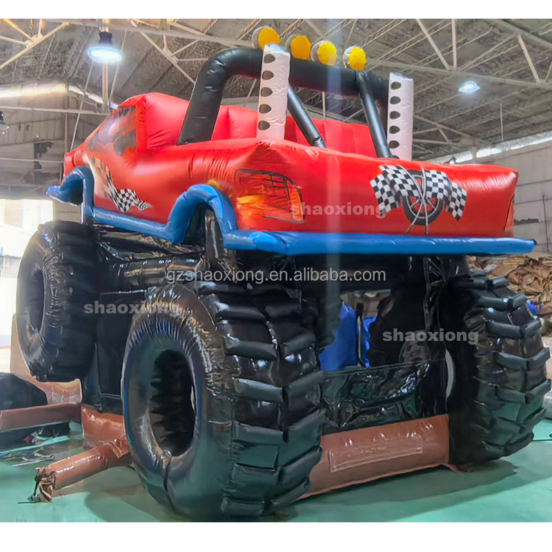 บ้านลมเป่าลมธีมรถบรรทุกมอนสเตอ - Kids Outdoor Jumping Castle บทวิจารณ์และราคา
