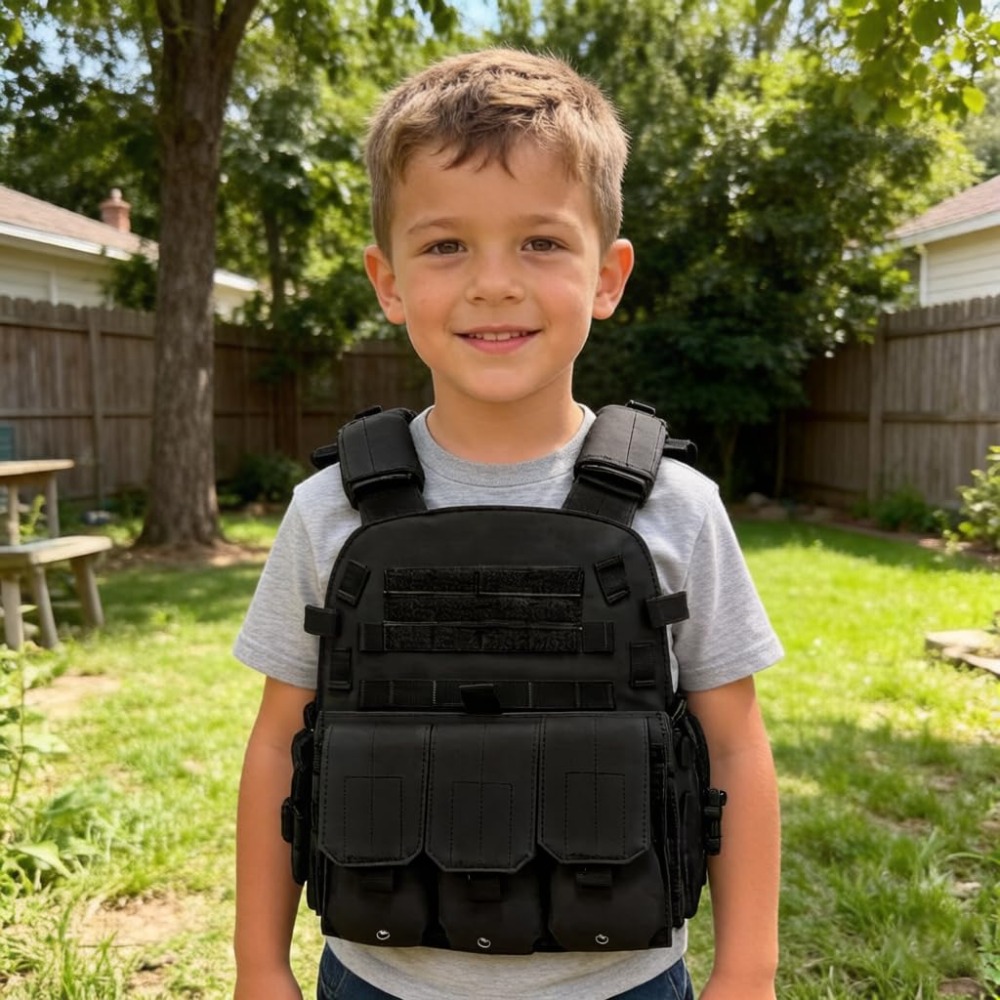 เสื้อกั๊กเด็กสำหรับเล่นแอร์ซอฟ - Kids Outdoor Vest บทวิจารณ์และราคา