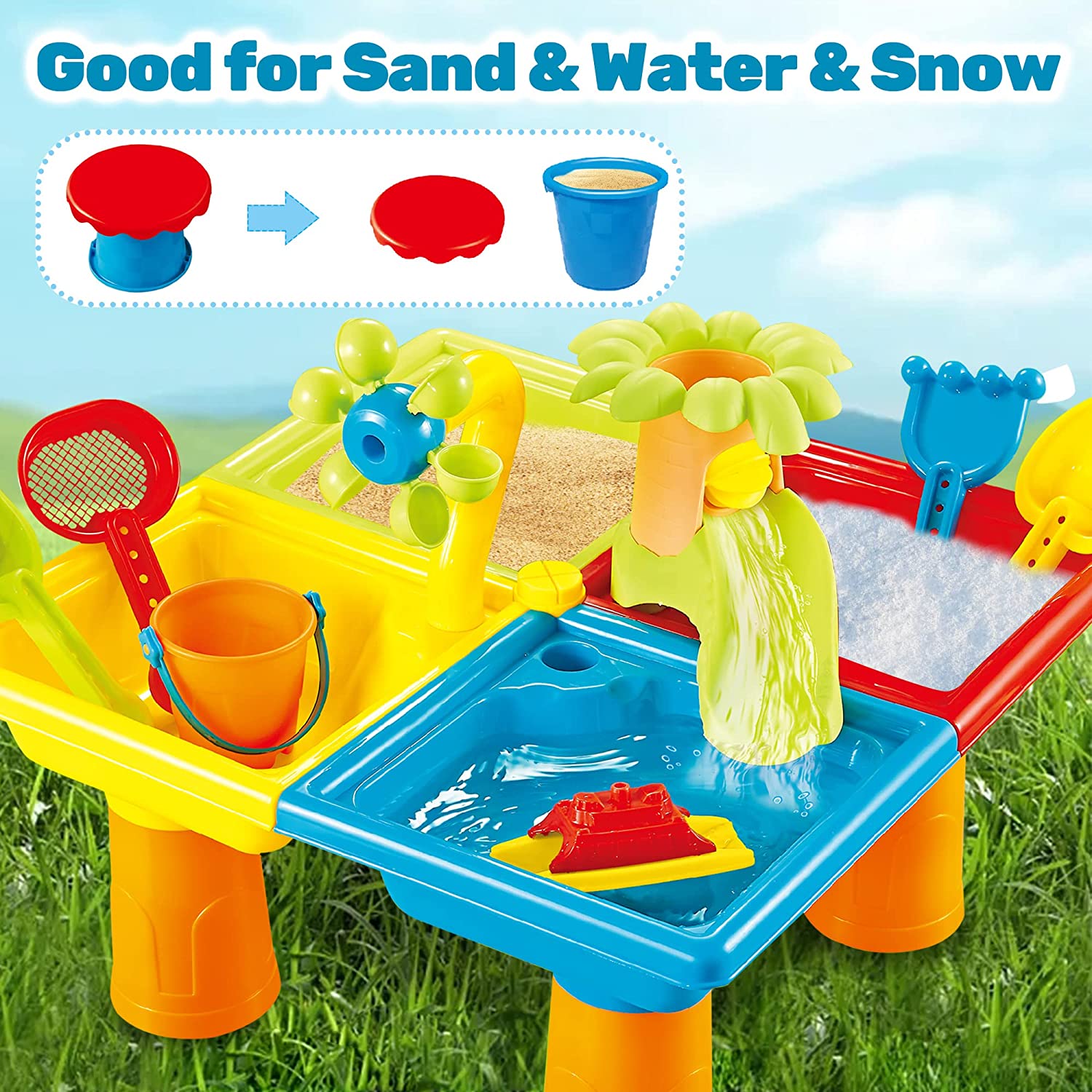 ของเล่นสำหรับเด็กเล่นทรายบนโต๊ - Kids Outdoor Play Table บทวิจารณ์และราคา