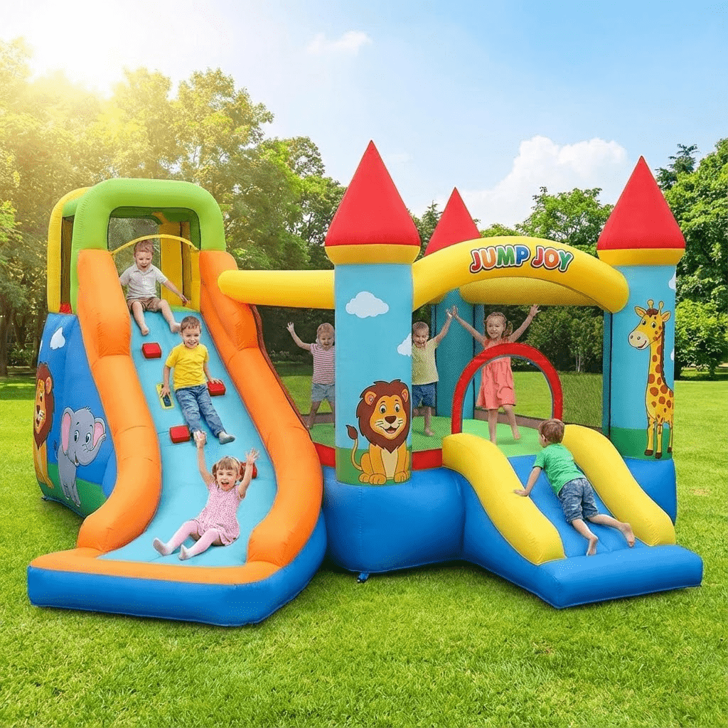บ้านลมเป่าลมขนาดใหญ่แบบกำหนดเอ - Kids Outdoor Jumping Castle บทวิจารณ์และราคา