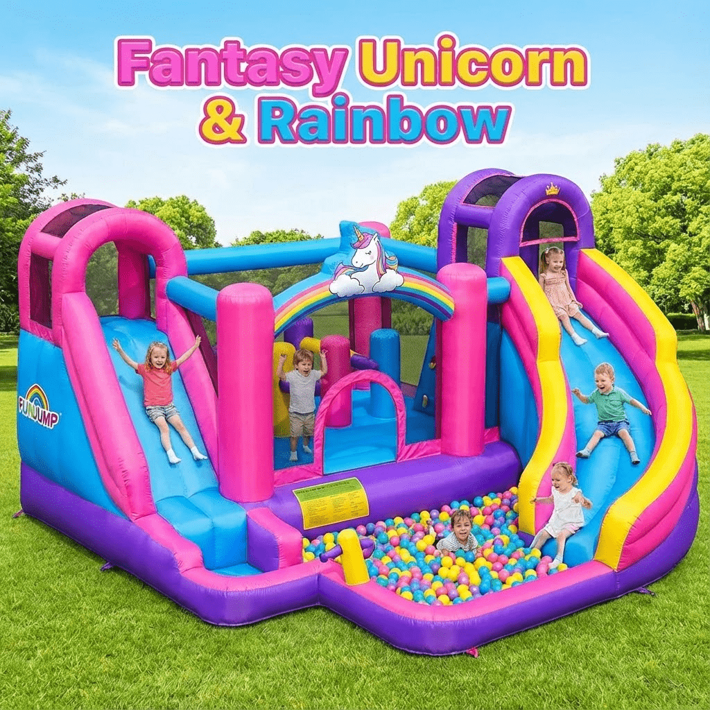 บ้านลมเป่าลมขนาดใหญ่แบบกำหนดเอ - Kids Outdoor Jumping Castle บทวิจารณ์และราคา