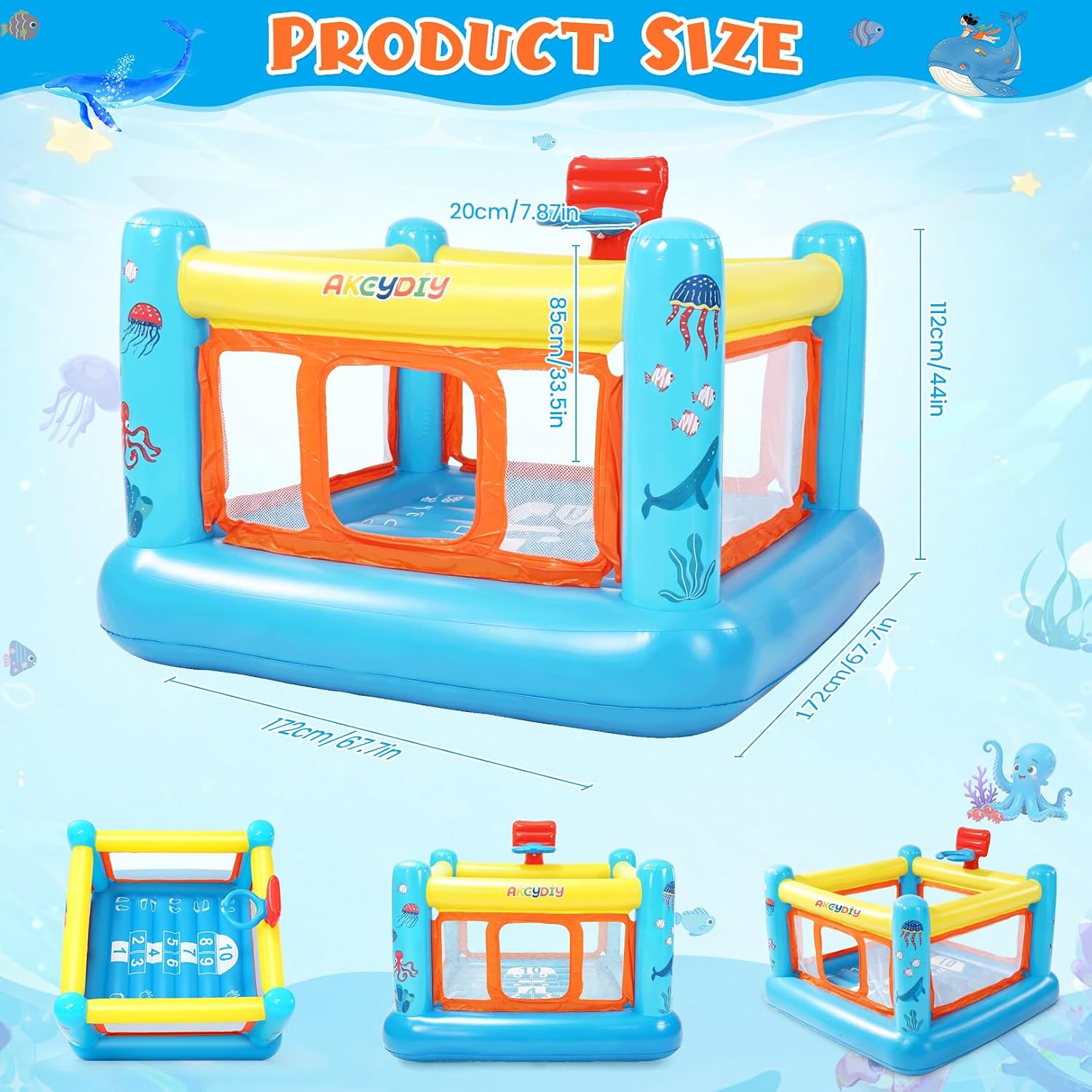 บ้านลมเป่าลม PVC สำหรับเด็กอาย - Kids Outdoor Jumping Castle บทวิจารณ์และราคา
