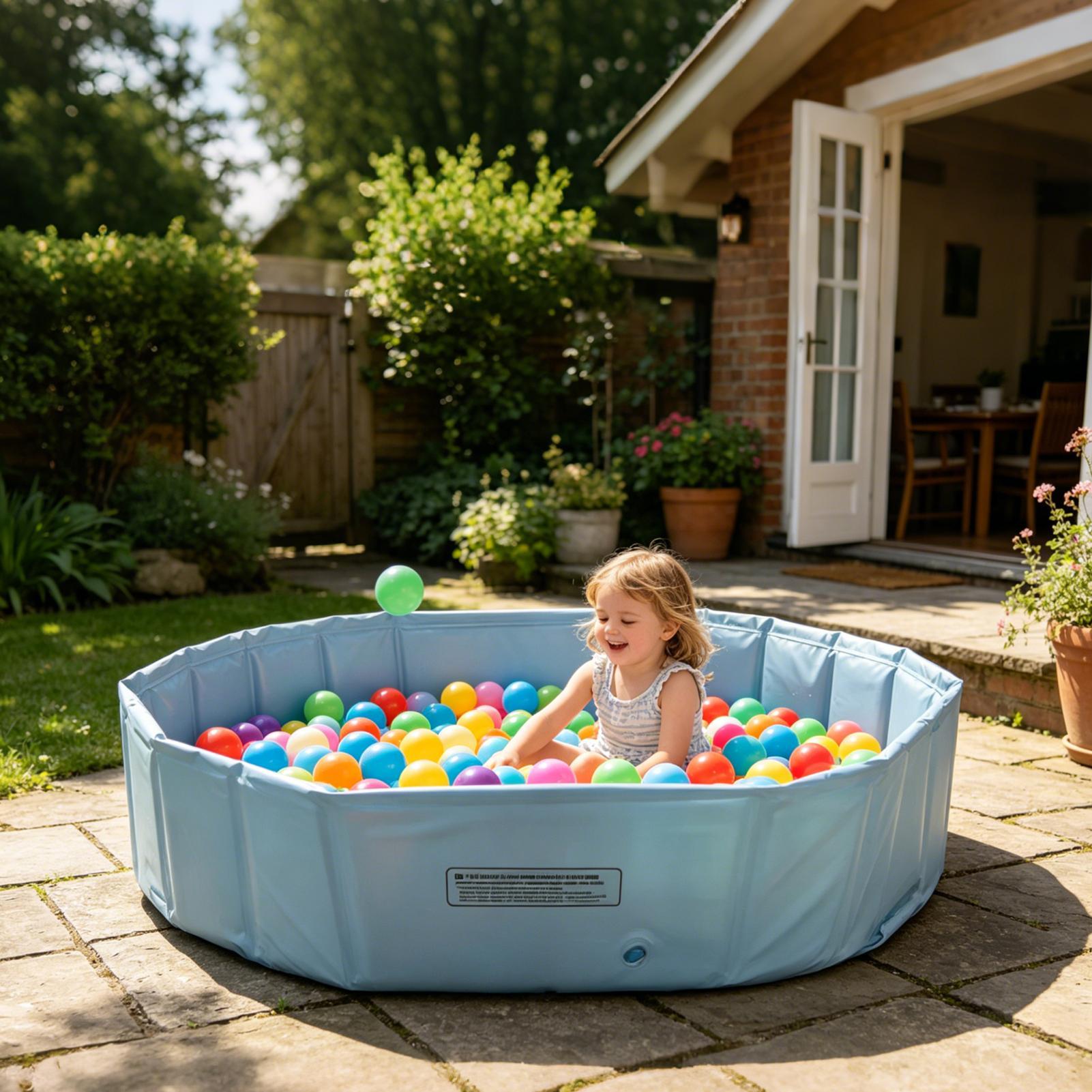 สระว่ายน้ำพับได้สำหรับสัตว์เลี - Kids Outdoor Yard บทวิจารณ์และราคา