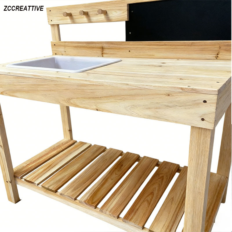 ZCCREATTIVE โต๊ะปลูกต้นไม้ไม้ส - Kids Outdoor Mud Table บทวิจารณ์และราคา