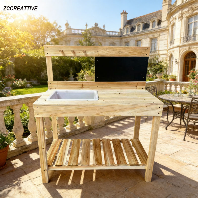 ZCCREATTIVE โต๊ะปลูกต้นไม้ไม้ส - Kids Outdoor Mud Table บทวิจารณ์และราคา