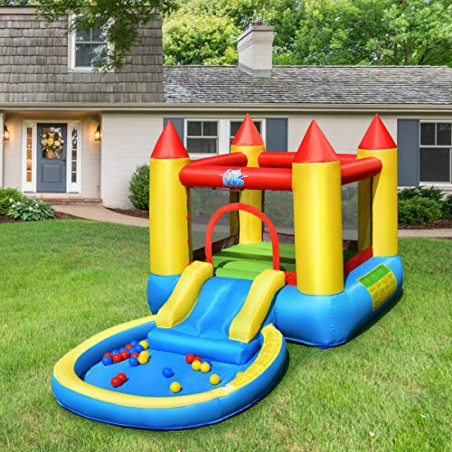 บ้านลมเป่าลมสำหรับเด็กอายุ 3-5 - Kids Outdoor Jump House บทวิจารณ์และราคา