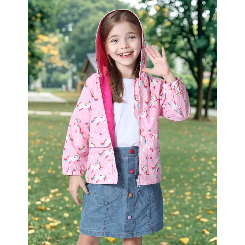 เด็กชุดยูนิคอร์นสาวเสื้อกันฝนเ - Kids Outdoor Vest บทวิจารณ์และราคา