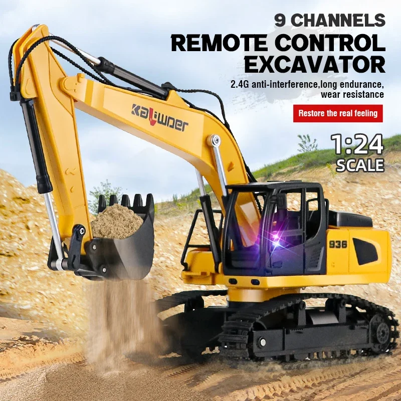Huina Rc Excavator 1/24 9Ch รี - Kids Outdoor Digger บทวิจารณ์และราคา
