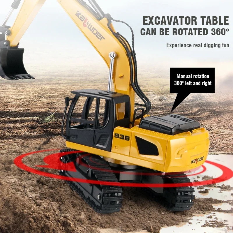 Huina Rc Excavator 1/24 9Ch รี - Kids Outdoor Digger บทวิจารณ์และราคา