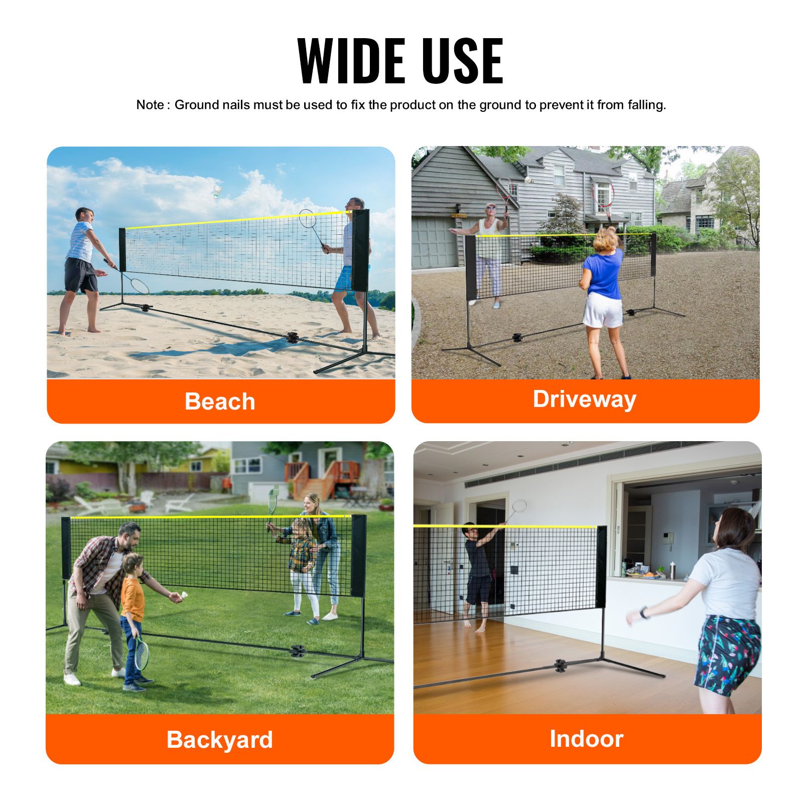 ตาข่ายแบดมินตัน, ตาข่ายวอลเลย์ - Kids Outdoor Volleyball บทวิจารณ์และราคา