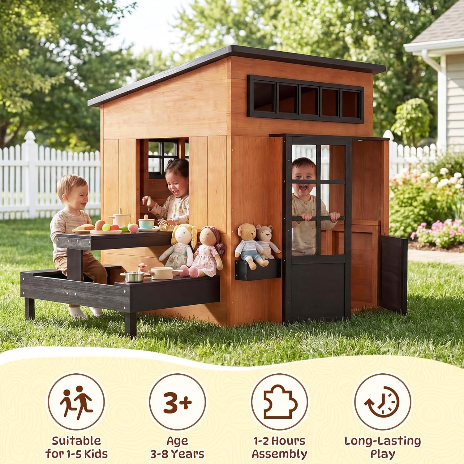 บ้านเด็กเล่นกลางแจ้งนอร์ดิวาเล - Kids Outdoor House With Kitchen บทวิจารณ์และราคา