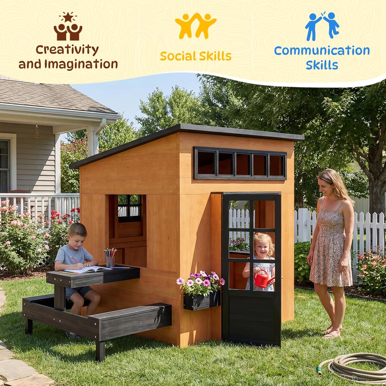 บ้านเด็กเล่นกลางแจ้งนอร์ดิวาเล - Kids Outdoor House With Kitchen บทวิจารณ์และราคา