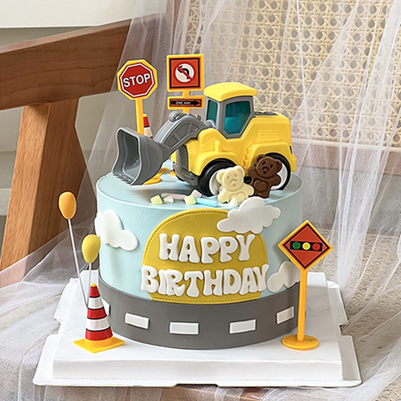 การก่อสร้างเค้ก Toppers เค้กวั - Kids Outdoor Digger บทวิจารณ์และราคา
