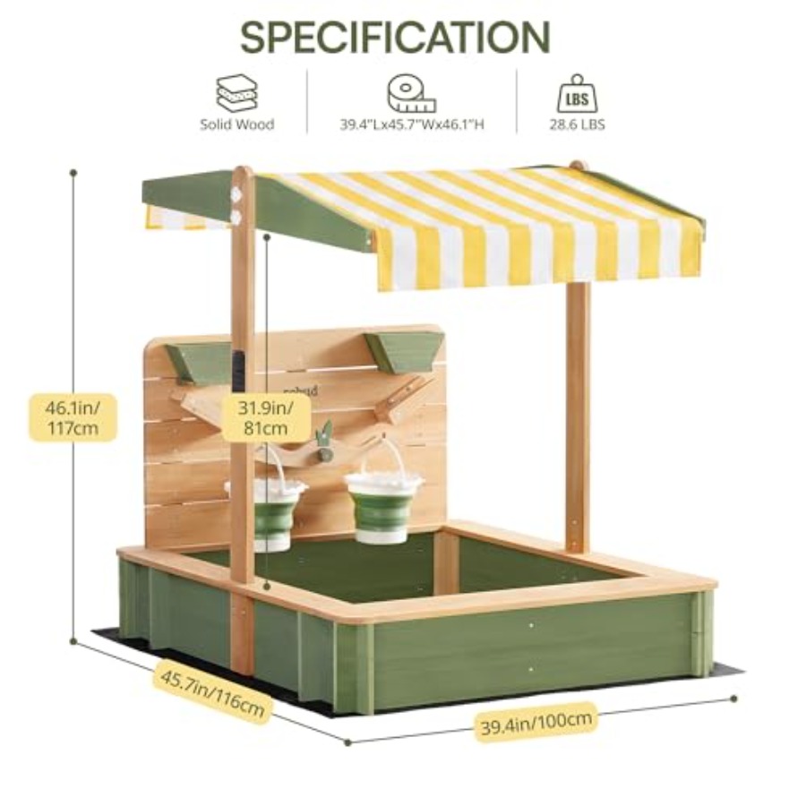 กระบะทรายกลางแจ้งสำหรับเด็ก: ท - Kids Outdoor Seating บทวิจารณ์และราคา