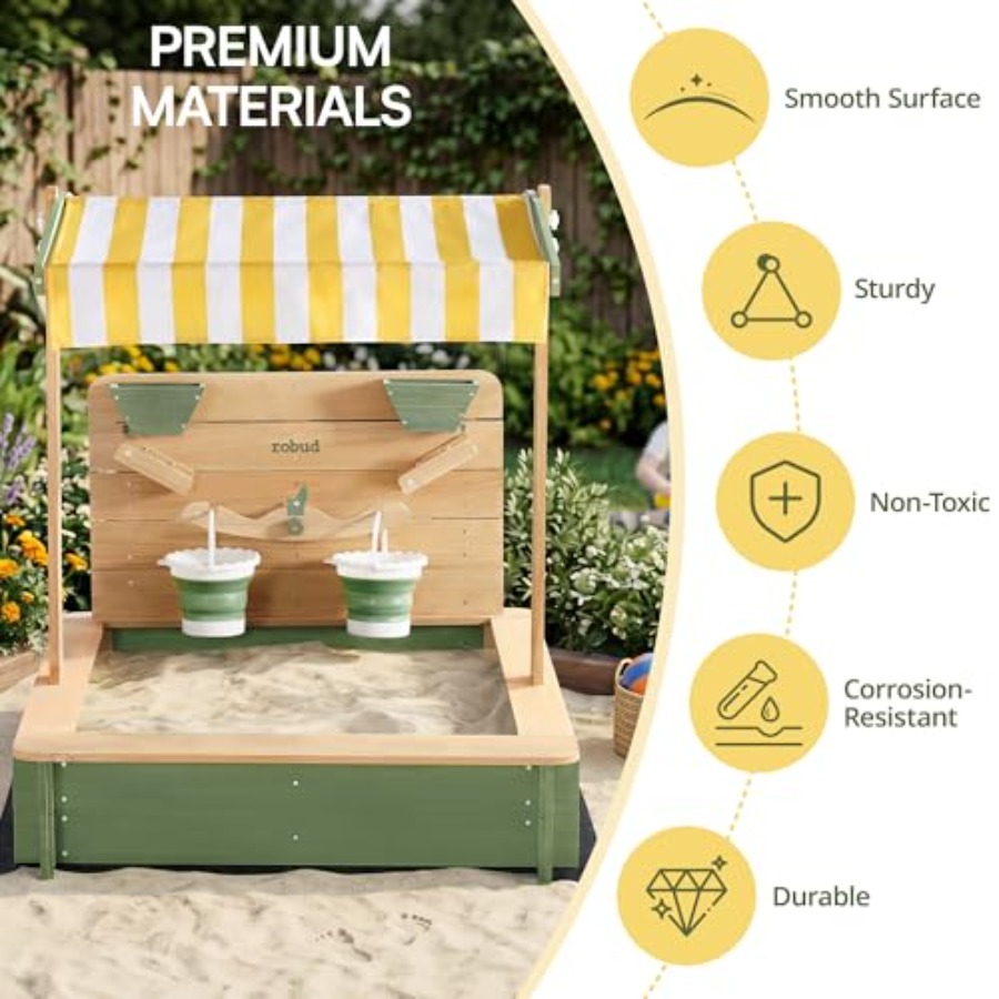 กระบะทรายกลางแจ้งสำหรับเด็ก: ท - Kids Outdoor Seating บทวิจารณ์และราคา