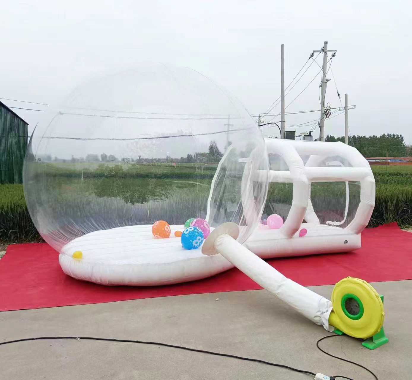 บ้านลมเป่าลมพีวีซีสีขาวสำหรับเ - Kids Outdoor Jumping Castle บทวิจารณ์และราคา