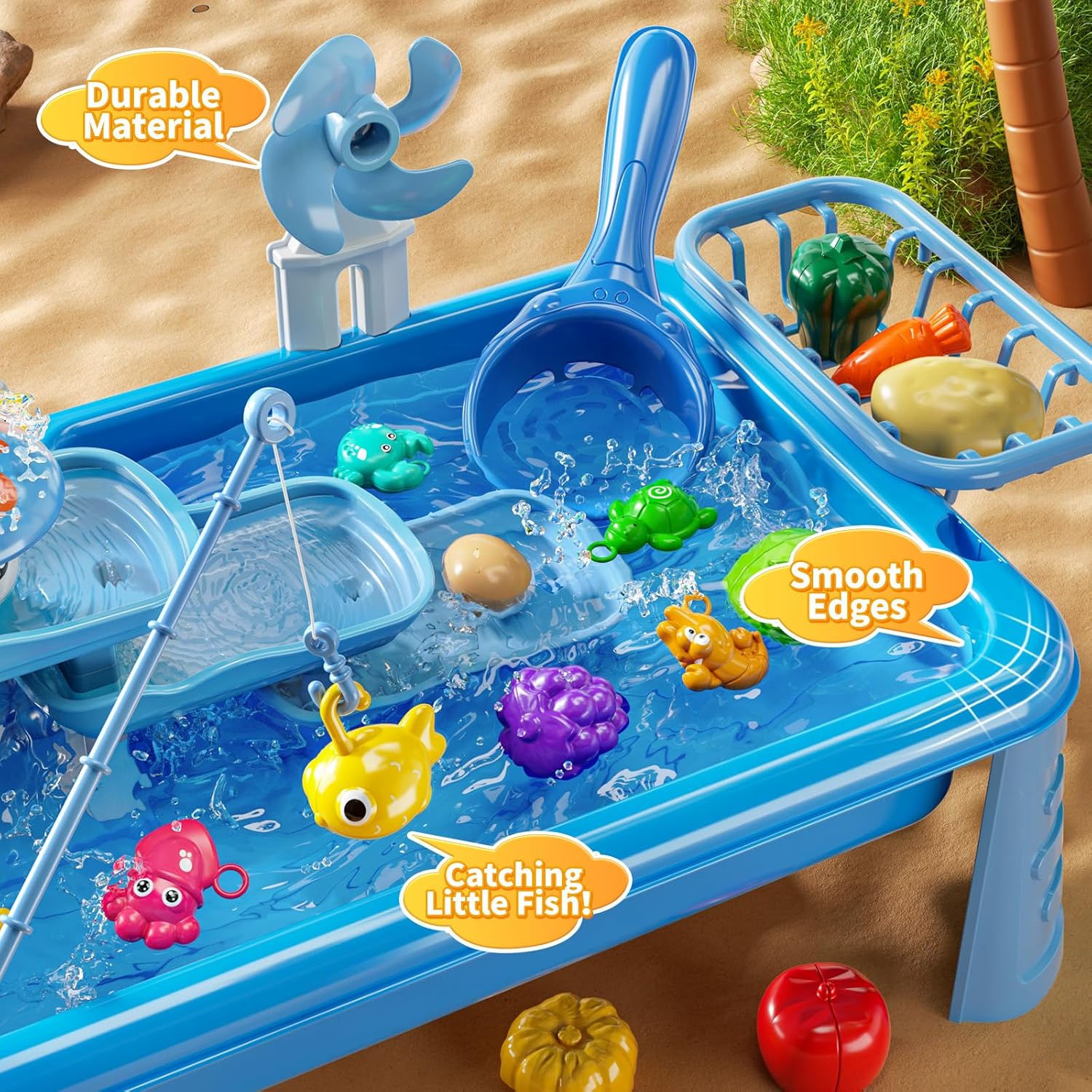 โต๊ะเล่นน้ำสำหรับเด็ก พร้อมอ่า - Kids Outdoor Play Table บทวิจารณ์และราคา