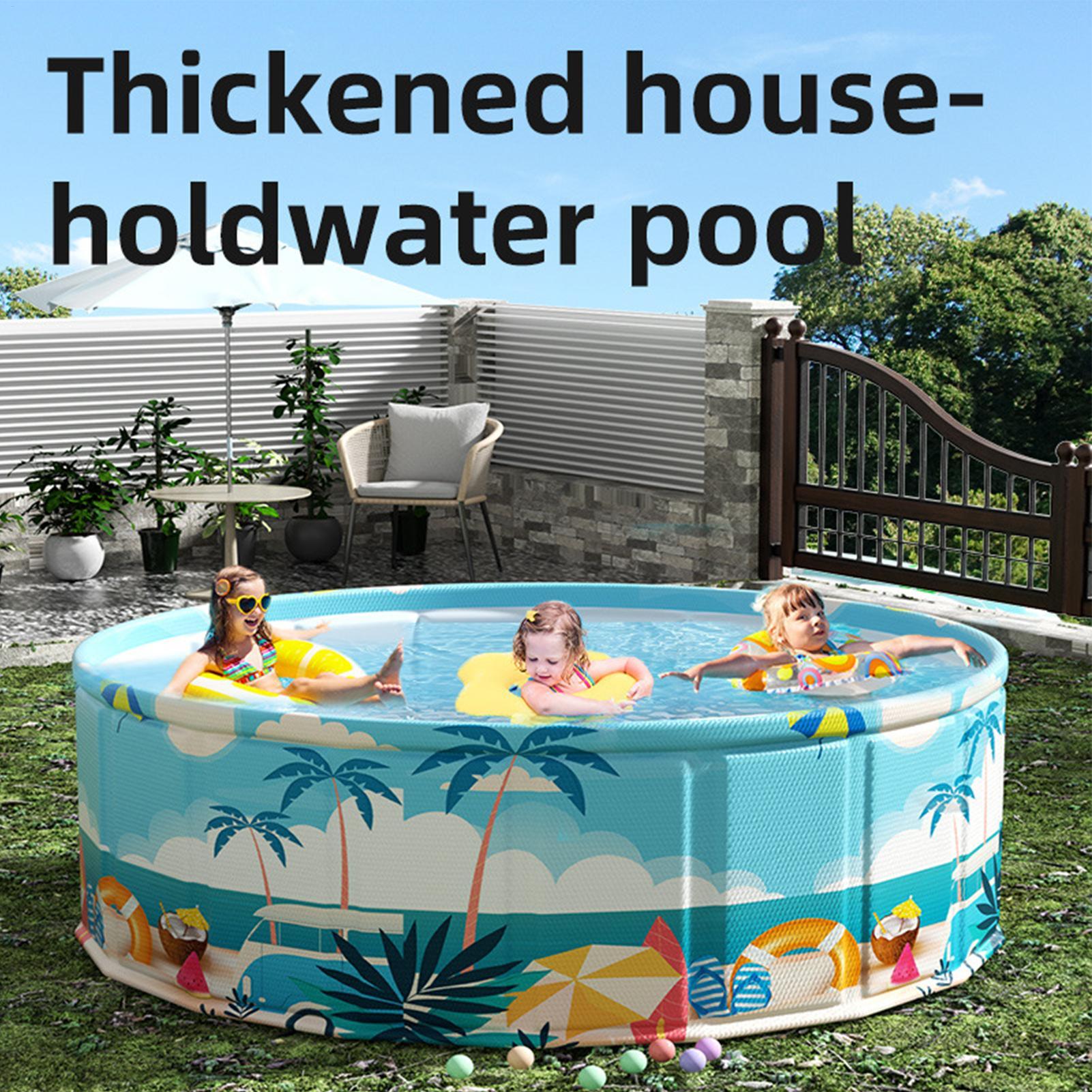 สระว่ายน้ําเด็กพับได้ สระว่ายน - Kids Outdoor Yard บทวิจารณ์และราคา