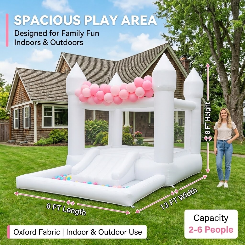 (มาพร้อมเครื่องเป่าลม)บ้านลมสี - Kids Outdoor Wendy House บทวิจารณ์และราคา