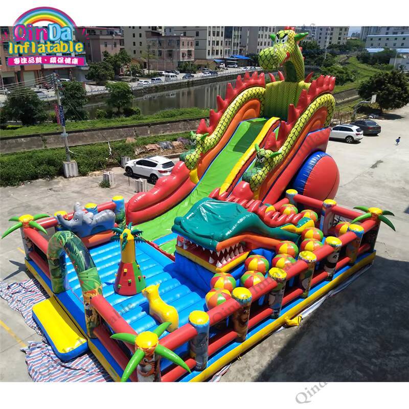 ปราสาทลมเป่าขนาดใหญ่ 17*11 เมต - Kids Outdoor Jumping Castle บทวิจารณ์และราคา